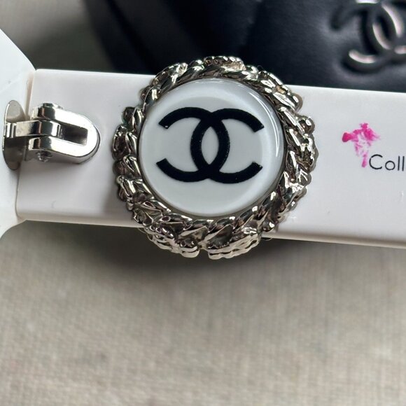 Chanel White Frame Bouton Sunglasses-5192 - Picture 13 of 16